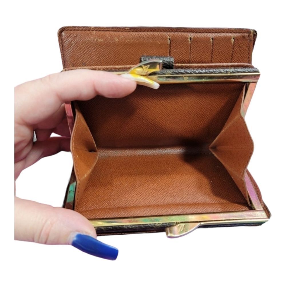 Louis Vuitton Monogram Viennois Wallet Kisslock Vintage 1998 LV Auth - Picture 10 of 13